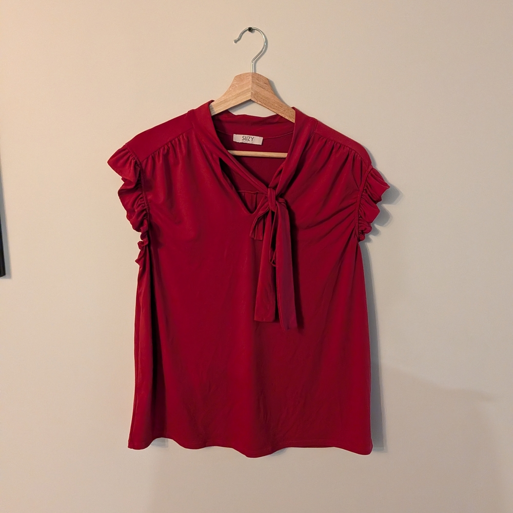 Elegant Red Women's Top